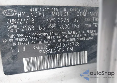 2018 Hyundai Elantra Gt from USA, damaged, VIN KMHH35LE5JU074728